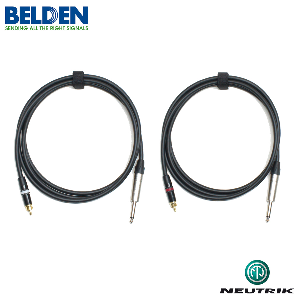 Belden BN-74RTS45 벨덴 50974 고급형 오디오케이블 / 45미터, RCA(plug) - 6.3mm(TS) 타입, NEUTRIK, REAN 커넥터 (2개 1세트)