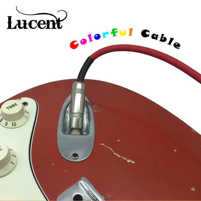 [루센트 케이블 1+1] Lucent Color Series 기타&amp;베이스 케이블 HOT PINK - 6m