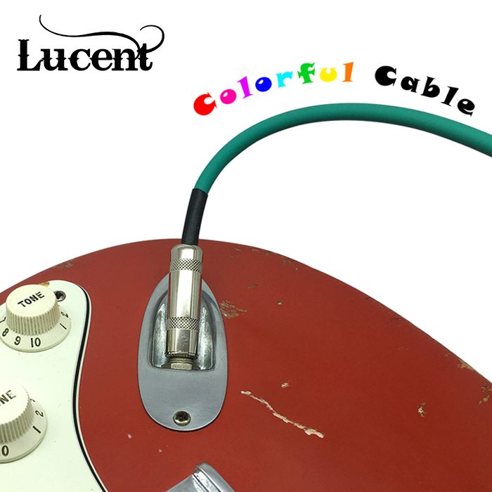 [루센트 케이블 1+1] Lucent Color Series 기타&amp;베이스 케이블 GREEN - 6m
