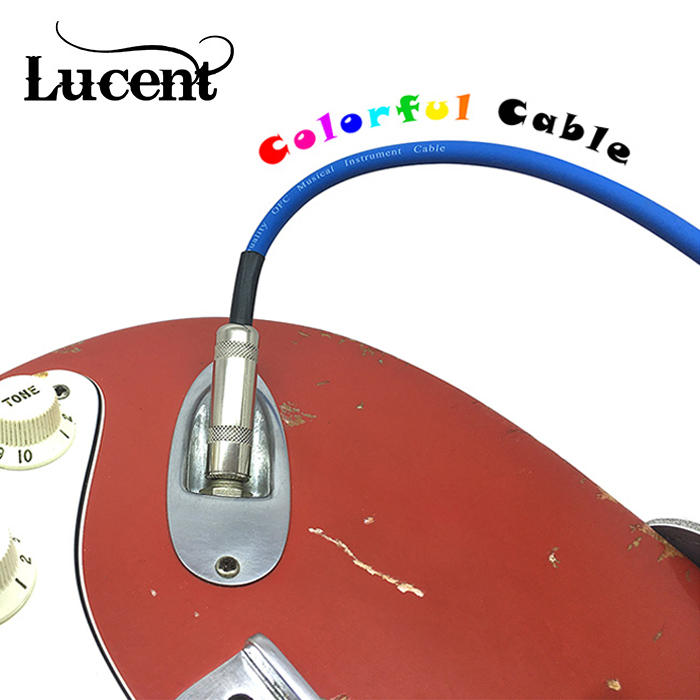 [루센트 케이블 1+1] Lucent Color Series 기타&amp;베이스 케이블 BLUE - 6m