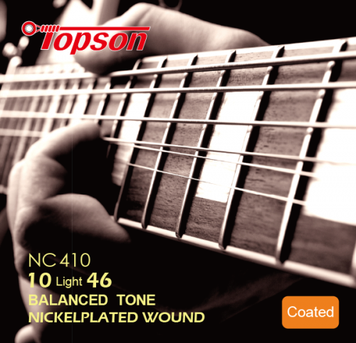Topson Nickel Plated Steel (Balanced Tone) Light Gauge (010 .013 .017 .026 .036 .046) Electric guitar strings / 탑선 일렉트릭 기타 스트링