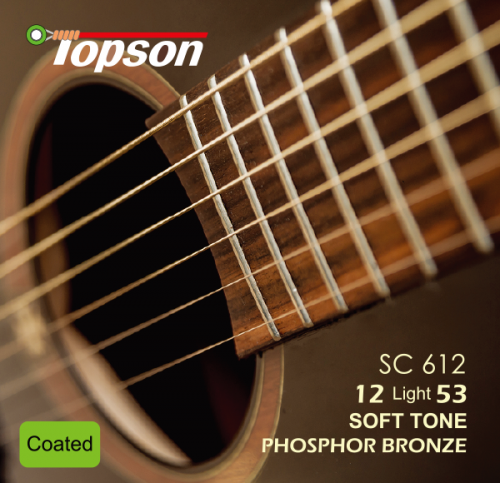 Topson Phosphor bronze (Soft Tone) light gauge (012 .016 .024 .033 .042 .053) Acoustic guitar strings / 탑선 통기타 스트링