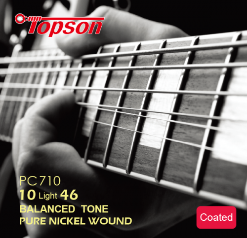 Topson Pure Nickel Steel (Balanced Tone) Light Gauge (010 .013 .017 .026 .036 .046) Electric guitar strings / 탑선 일렉트릭 기타 스트링