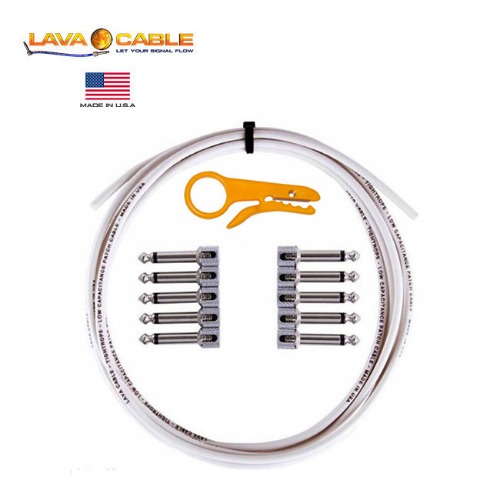 Lava Tightrope Solder-Free Kit White(Tightrope Solid Core Cable + 10 R/A Plugs)