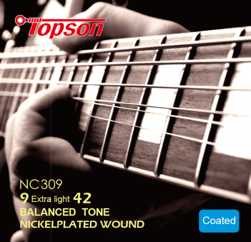 Topson Nickel Plated Steel (Balanced Tone) Extra Light Gauge (009 .011 .016 .024 .032 .042) Electric guitar strings / 탑선 일렉트릭 기타 스트링