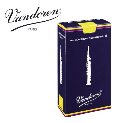 Vandoren 트레디셔널 소프라노 색소폰 리드 2½호 10개팩 (SR2025)