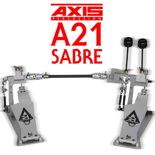 Axis A21 Laser Sabre Twin Drum Pedal (Silver) /국내정식수입품/국내정식수입처/트윈페달/더블페달