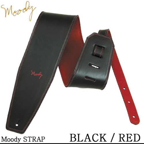 [Moody] Leather / Leather - 4.0&quot; - Std (Black / Red) - 무디 스트랩