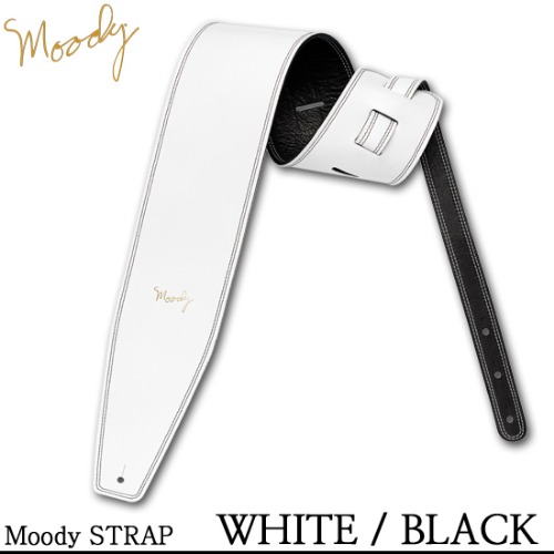 [Moody] Leather / Leather - 4.0&quot; - Std (White / Black) / 무디 스트랩