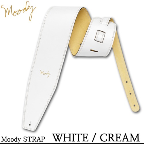 [Moody] Leather / Leather - 4.0&quot; - Std (White / Cream) / 무디 스트랩