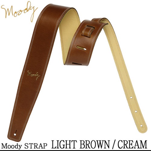 [Moody] Leather / Suede - 2.5&quot; - Std (Light Brown / Cream) / 무디 스트랩