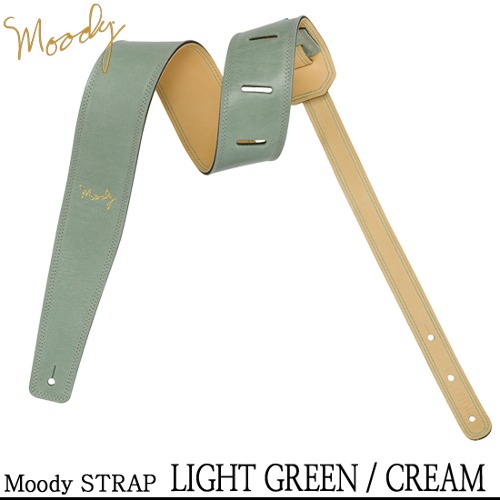 [Moody] Leather / Leather - 2.5인치 - Std (Light Green / Cream)