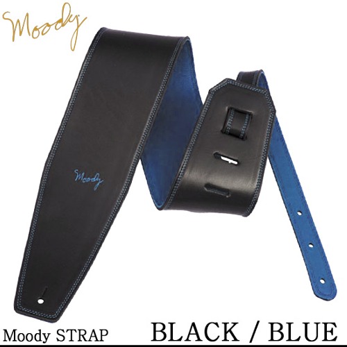 Moody Leather / Leather - 4.0&quot; - Std (Black / Blue) - 무디 스트랩