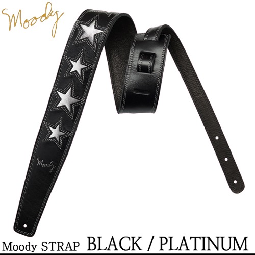 Moody Leather 6 Star - Std (Black / Platinum) - 무디 스트랩