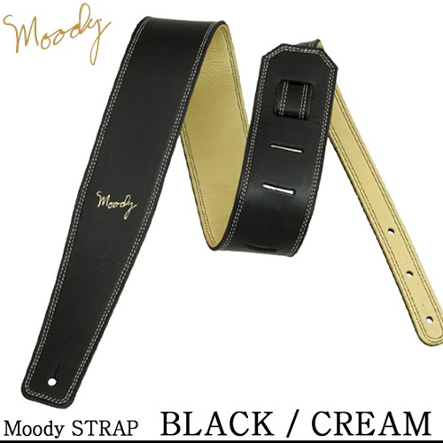 Moody Leather / Leather - 2.5&quot; - Std (Black / Cream)