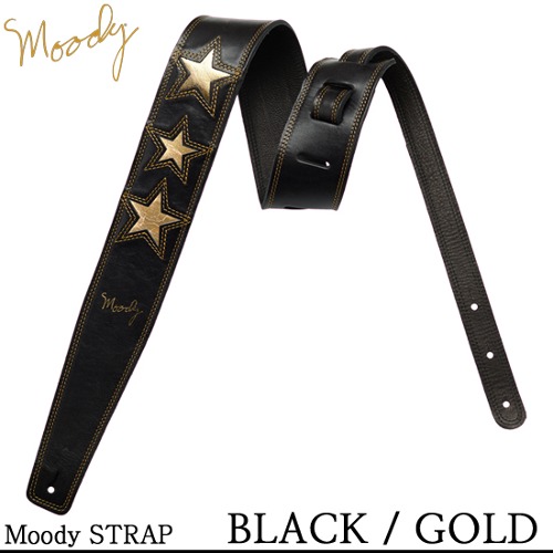 Moody Leather 3 Star - Std (Black / Gold) - 무디 스트랩