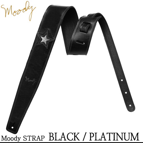 Moody Leather 1 Star - Std (Black / Platinum) - 무디 스트랩