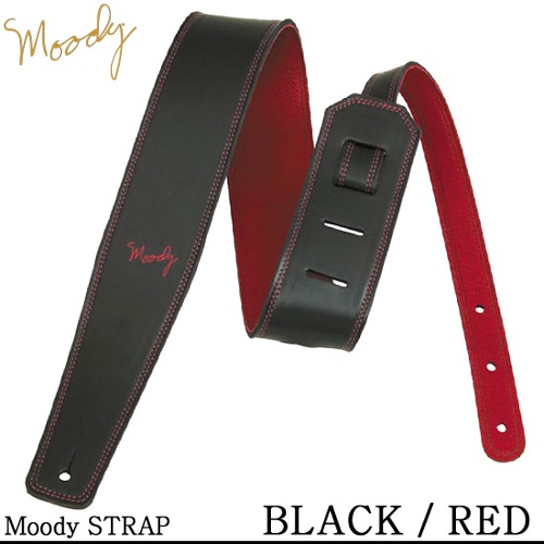 Moody Leather / Leather - 2.5&quot; - Std (Black / Red)