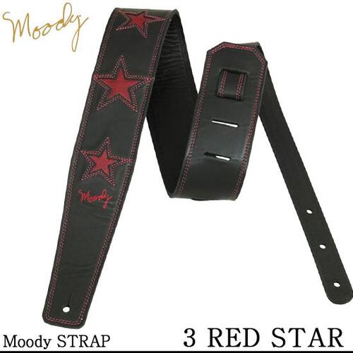 Moody Leather 3 Star - Std (Black / Red) - 무디 스트랩