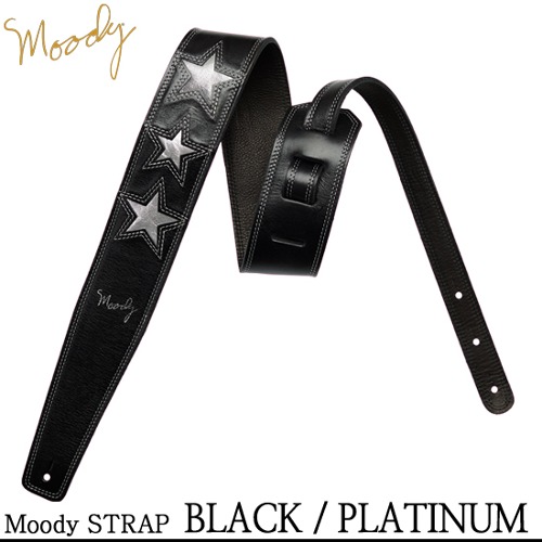 Moody Leather 3 Star - Std (Black / Platinum) - 무디 스트랩