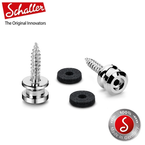 Schaller Strap Buttons for S-Locks S-Size Chrome Finish