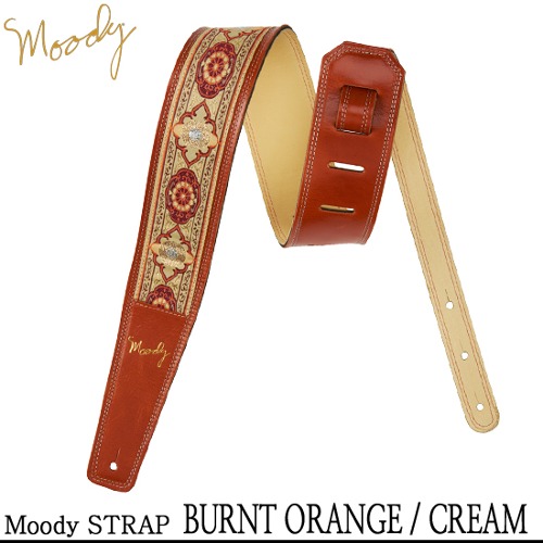 Moody Leather Hippie - 2.5&quot; - Std (Burnt Orange / Cream) - 무디 스트랩