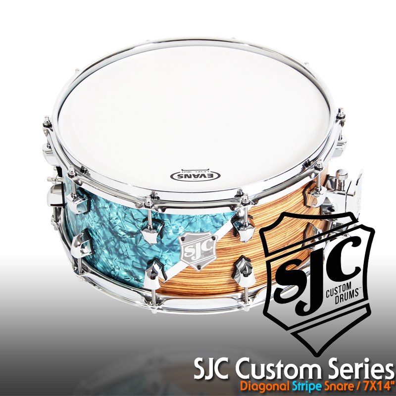 SJC Custom Snare &quot;Diagonal Stripe&quot; 14x7&quot;