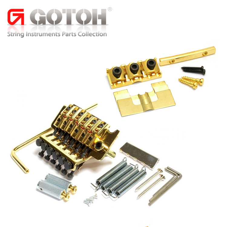 Gotoh GE1996T Chrome 브릿지+ GHL2 락킹너트 (Gold) Floyd Rose Tremolo, Gold