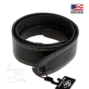 LM Quality Straps GP-2 BK Element Leather/2inch Glazed Pullup