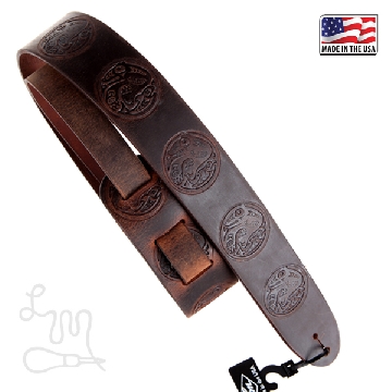 LM Quality Straps PNL-3 Northwest/2inch Leather with Tribal Embossing