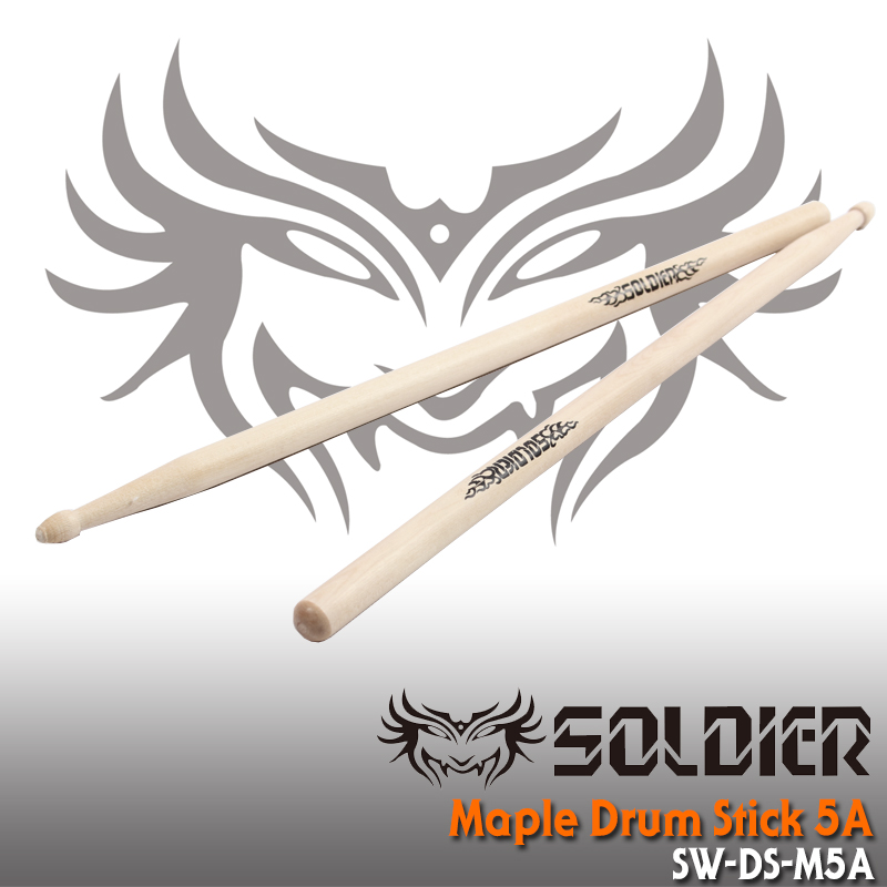 Soldier Maple Drum Stick 5A (연습용/보급형 드럼스틱) /SW-DS-M5A