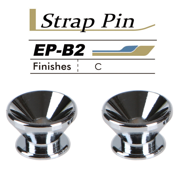Gotoh EP-B2 CR Strap Pin,2pcs/set Chrome 스트랩핀