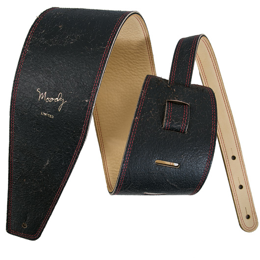 Moody Distressed Leather 4.0&quot; Std - (Black/Cream) - 빈티지 레릭 디자인 - 무디 스트랩