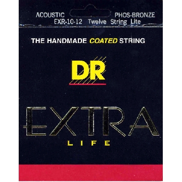 DR EXTRA-LIFE 10/12 Clear coated acoustic(12str)