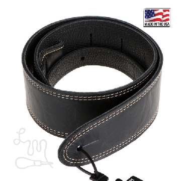 LM Quality Straps GP-25 BK Element Leather/2.5inch Glazed Pullup