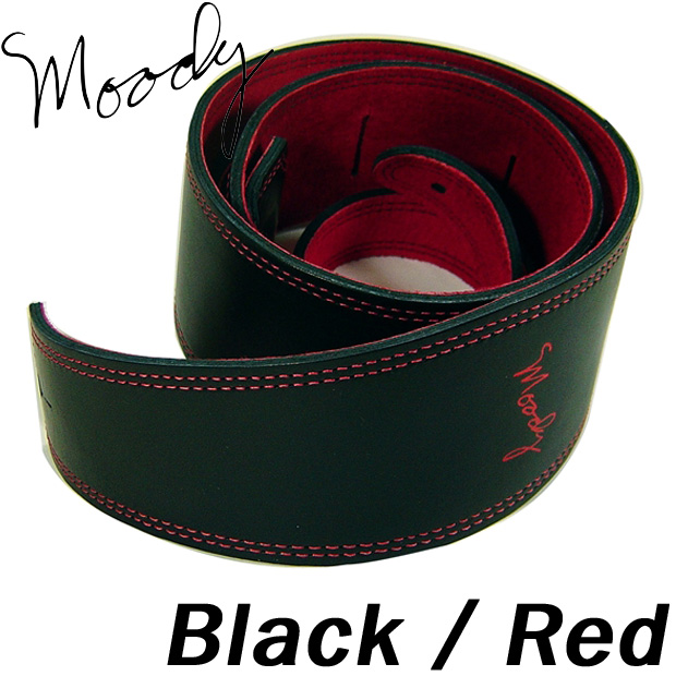Moody Leather / Leather - 4&quot; - Std (Black / Red)