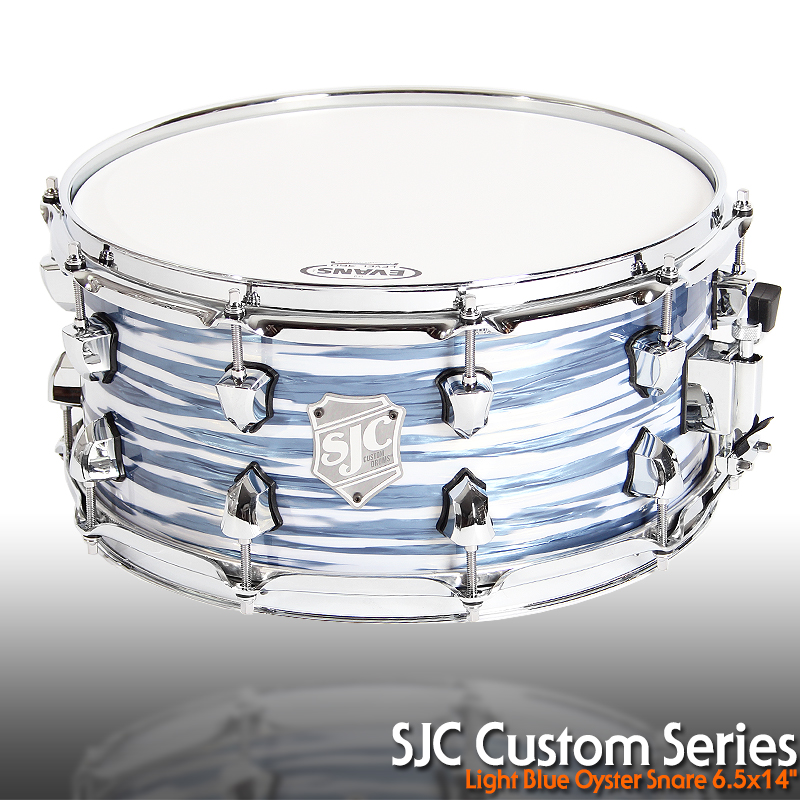 SJC Custom Snare &quot;Light Blue Oyster&quot; 14x6.5