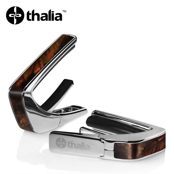 Thalia C200-WW 카포 Capo with Tennessee Whiskey Wing Inlay / Chrome