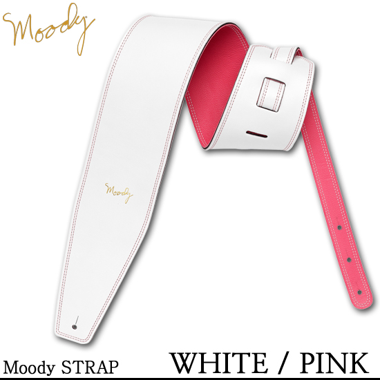 Moody Leather / Leather - 4.0&quot; - Std (White / Pink) / 무디 스트랩