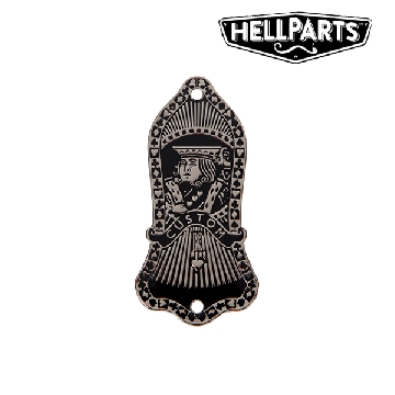 Hell Parts Brass Truss Rod Cover 2 Holes - King of Hearts 트러스로드 커버