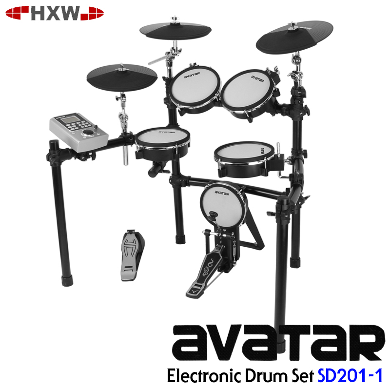 HXW Avatar SD201-1 Electronic Drum Set (올 메쉬헤드 5기통 전자드럼/림샷 심벌초크 지원!) /아바타