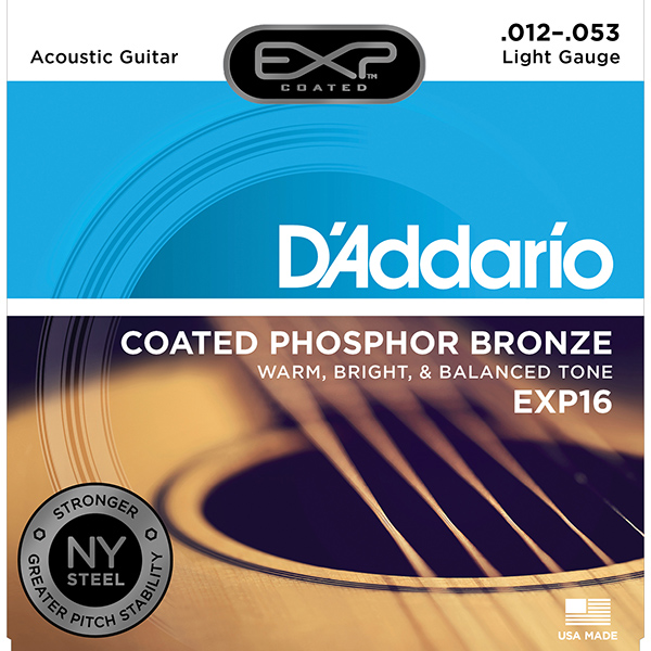 Daddario NY EXP16 Coated Phosphor Bronze/브론즈 어쿠스틱 기타줄 (12-53)